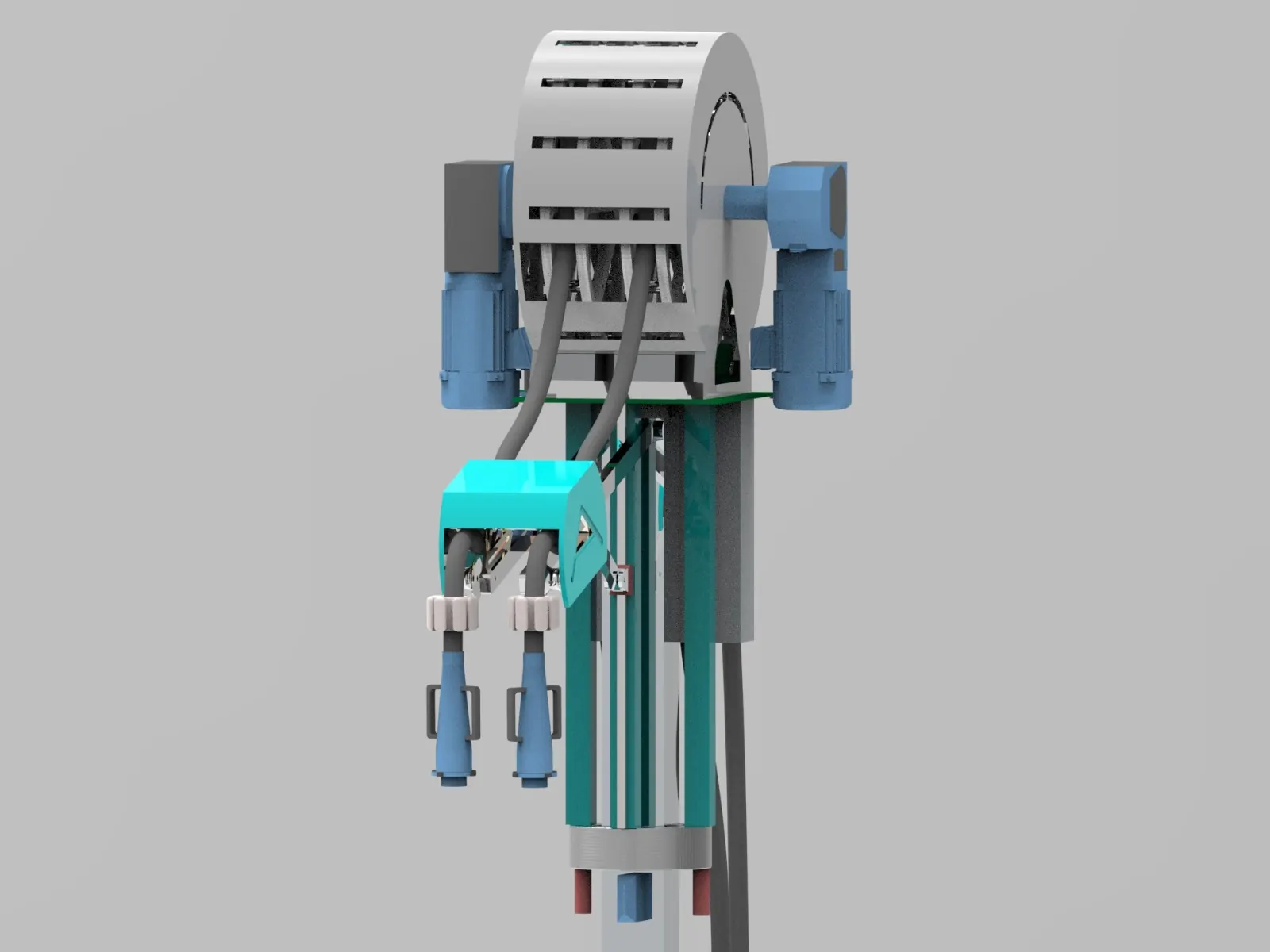 REGBES autonomous charging interface — standby position render